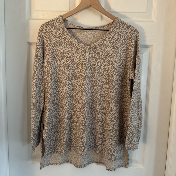 American Eagle Oversized Super Soft Cheetah Print Tee size XS - Picture 1 of 3